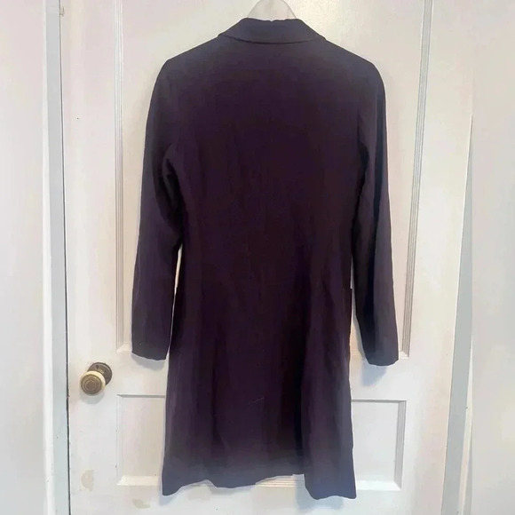 Dries Van Noten Wool Button Down Purple Coat Size US 4 - Picture 3 of 3